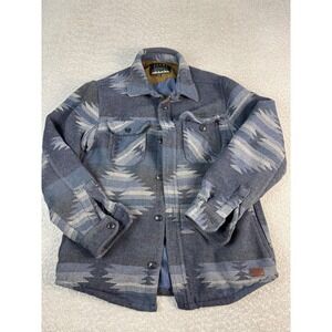 JACHS New York‎ Jacket Mens Small Blue Southwestern Lined Snap Front Shacket